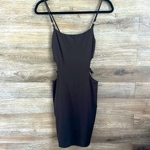 Black Mini Dress with side cut outs! Size: Small
